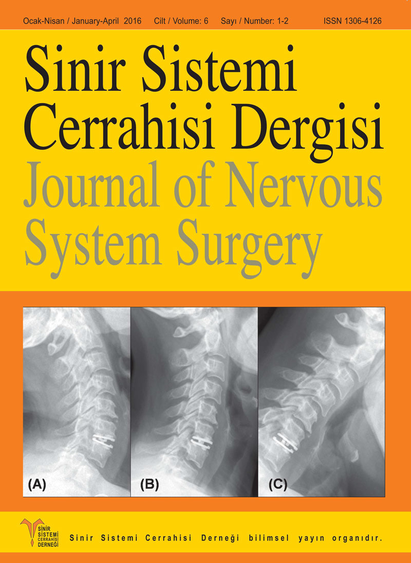 Sinir Sistemi Cerrahisi Dergisi 2016;6(1)